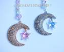Luxurious Big Rhinestone Gold Plated Crescent Moon