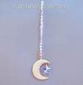 Luxurious Big Rhinestone Gold Plated Crescent Moon