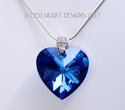 Swarovski Crystal Cobalt Blue Sparkling HEART PEND