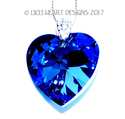 Swarovski Crystal Cobalt Blue Sparkling HEART PEND