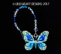 BLUE RHINESTONE BUTTERFLY with Enamel and Swarovsk