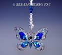 BLUE RHINESTONE BUTTERFLY with Enamel and Swarovsk