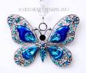 BLUE RHINESTONE BUTTERFLY with Enamel and Swarovsk