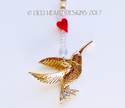 Hummingbird Suncatcher Car Charm with Swarovski Cr