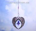 Angel Wings Suncatcher Car Charm with Swarovski Cr