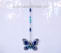 BLUE RHINESTONE BUTTERFLY with Enamel and Swarovsk