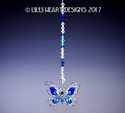 BLUE RHINESTONE BUTTERFLY with Enamel and Swarovsk