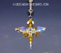 m/w Swarovski Aurora Borealis Topaz Yellow Butterf