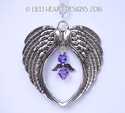 Angel Wings Suncatcher Car Charm with Swarovski Cr