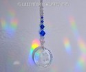 Crystal Clear Etched Blue Moon and Stars Moonman S