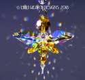 m/w Swarovski Aurora Borealis Topaz Yellow Butterf