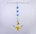 m/w Swarovski Aurora Borealis Topaz Yellow Butterf