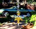 m/w Swarovski Aurora Borealis Topaz Yellow Butterf