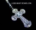 Big 2.5 Inch RHINESTONE STUDDED CROSS m/w Swarovsk