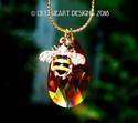 Swarovski Crystal Bee and Honey Drop Necklace Topa