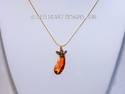 Honey Drop and Bee Necklace m/w Swarovski Crystal 