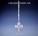 Big 2.5 Inch RHINESTONE STUDDED CROSS m/w Swarovsk