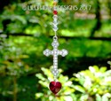 m/w Swarovski Crystal Big RHINESTONE STUDDED CROSS