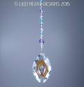 Fine Crystal 50mm Aurora Borealis Cats Eye Marquis