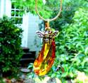Honey Drop and Bee Necklace m/w Swarovski Crystal 