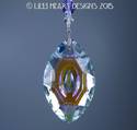 Fine Crystal 50mm Aurora Borealis Cats Eye Marquis