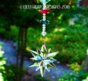 Large 3" Christmas Star Prism Ornament Suncatcher 