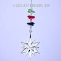 Large 3" Christmas Star Prism Ornament Suncatcher 