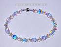 Swarovski Crystal Cube Bracelet Aurora Borealis Br
