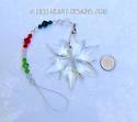 Large 3" Christmas Star Prism Ornament Suncatcher 