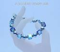 Swarovski Crystal Bracelet Light BLUE PEARLS Mixed