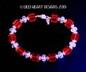 Swarovski Crystal Light Siam Red Cube Beads LARGE 