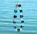 Swarovski Crystal Bracelet Emerald GREEN CUBE BEAD