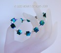 Swarovski Crystal Bracelet Emerald GREEN CUBE BEAD