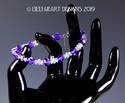 Swarovski Crystal Bracelet PURPLE VINTAGE BEADS wi