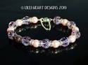 Swarovski Crystal Bracelet PINK PEARLS Mixed with 