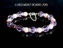 Swarovski Crystal Bracelet PINK PEARLS Mixed with 