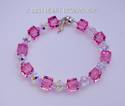 Swarovski Crystal Light Rose Cube Beads LARGE Brac