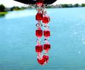 Swarovski Crystal Light Siam Red Cube Beads LARGE 