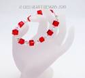 Swarovski Crystal Light Siam Red Cube Beads LARGE 