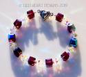 Swarovski Crystal Bracelet Purple CUBE BEADS Auror