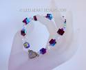 Swarovski Crystal Bracelet Purple CUBE BEADS Auror