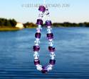 Swarovski Crystal Bracelet Purple CUBE BEADS Auror