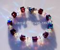 Swarovski Crystal Bracelet Purple CUBE BEADS Auror