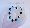 Swarovski Crystal Bracelet Emerald GREEN CUBE BEAD