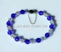 Swarovski Crystal Bracelet PURPLE VINTAGE BEADS wi