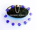 Swarovski Crystal Bracelet PURPLE VINTAGE BEADS wi