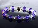 Swarovski Crystal Bracelet PURPLE VINTAGE BEADS wi