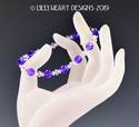 Swarovski Crystal Bracelet PURPLE VINTAGE BEADS wi