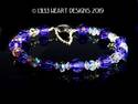 Swarovski Crystal Bracelet PURPLE VINTAGE BEADS wi