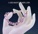 Swarovski Crystal Bracelet PINK PEARLS Mixed with 